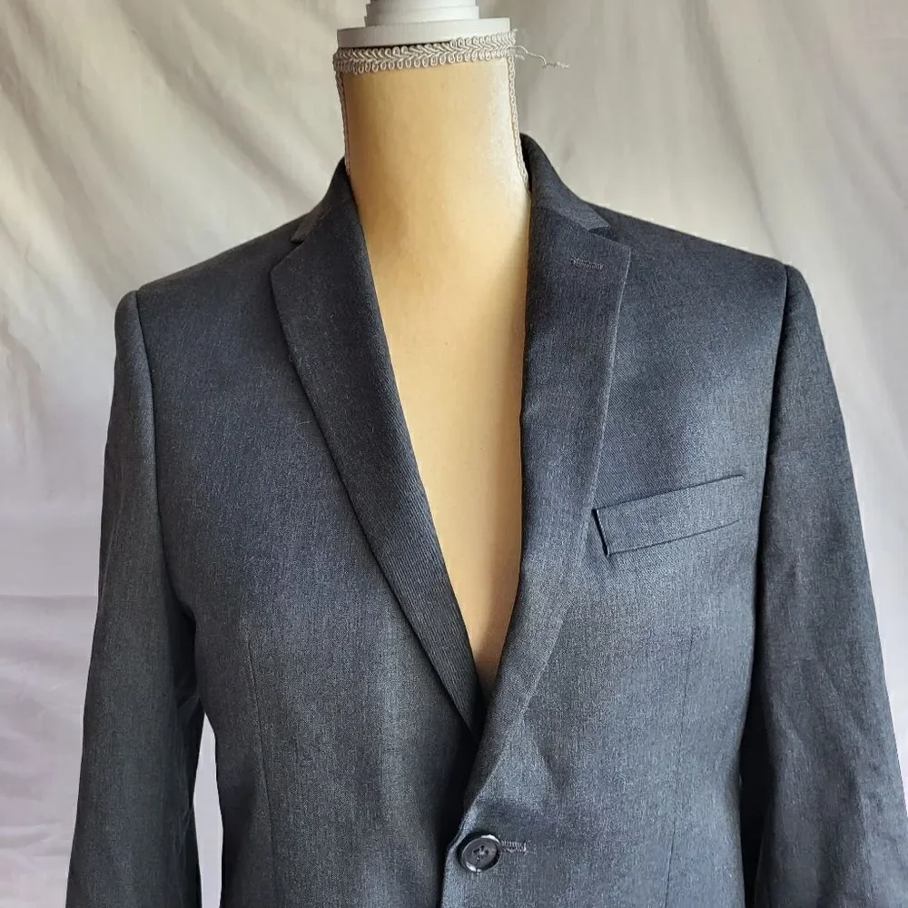 Lauren Ralph Lauren Gray Slimming Suit Jacket Size 36‎
